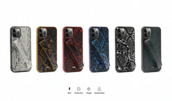 Apple iPhone 12 Case Kajsa Glamorous Series Snake Handstrap Cover - 2