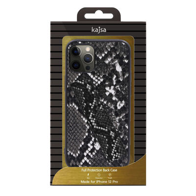 Apple iPhone 12 Case Kajsa Glamorous Series Snake Handstrap Cover - 5