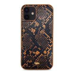 Apple iPhone 12 Case Kajsa Glamorous Series Snake Pattern Cover - 1