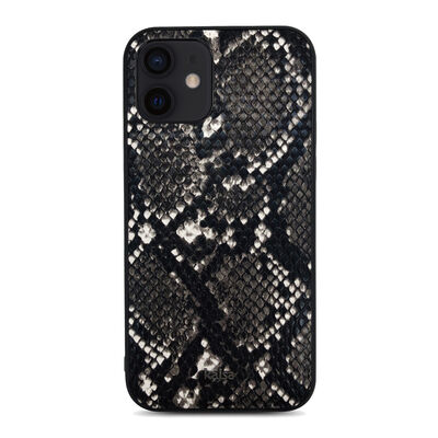 Apple iPhone 12 Case Kajsa Glamorous Series Snake Pattern Cover - 14
