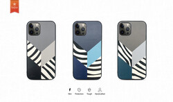 Apple iPhone 12 Case Kajsa Glamorous Series Zebra Combo Cover - 3
