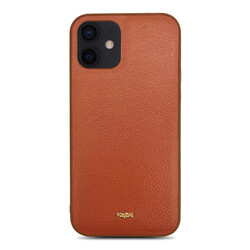 Apple iPhone 12 Case ​Kajsa Luxe Collection Genuine Leather Cover - 9
