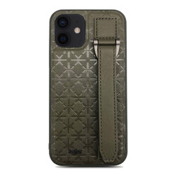 Apple iPhone 12 Case Kajsa Neo Clasic Series Mono K Strap Cover - 6