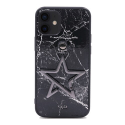 Apple iPhone 12 Case Kajsa Starry Series Marble Cover - 1