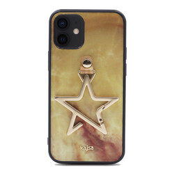 Apple iPhone 12 Case Kajsa Starry Series Marble Cover - 7