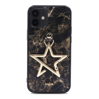 Apple iPhone 12 Case Kajsa Starry Series Marble Cover - 9