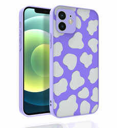 Apple iPhone 12 Case Patterned Camera Protected Glossy Zore Nora Cover - 8