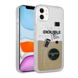 Apple iPhone 12 Case Patterned Liquid Zore Drink Silicone Cover - 2