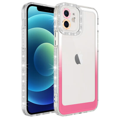 Apple iPhone 12 Case Silvery and Color Transition Design Lens Protected Zore Park Cover - 9