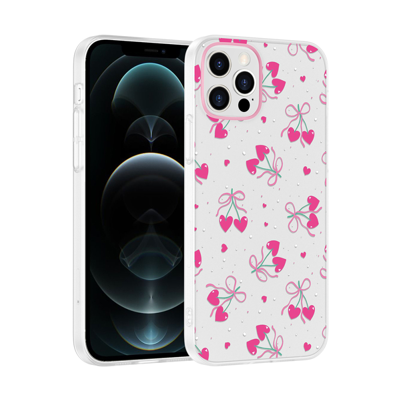Apple iPhone 12 Case with Camera Protector, Patterned Zore Clip Cover - 2