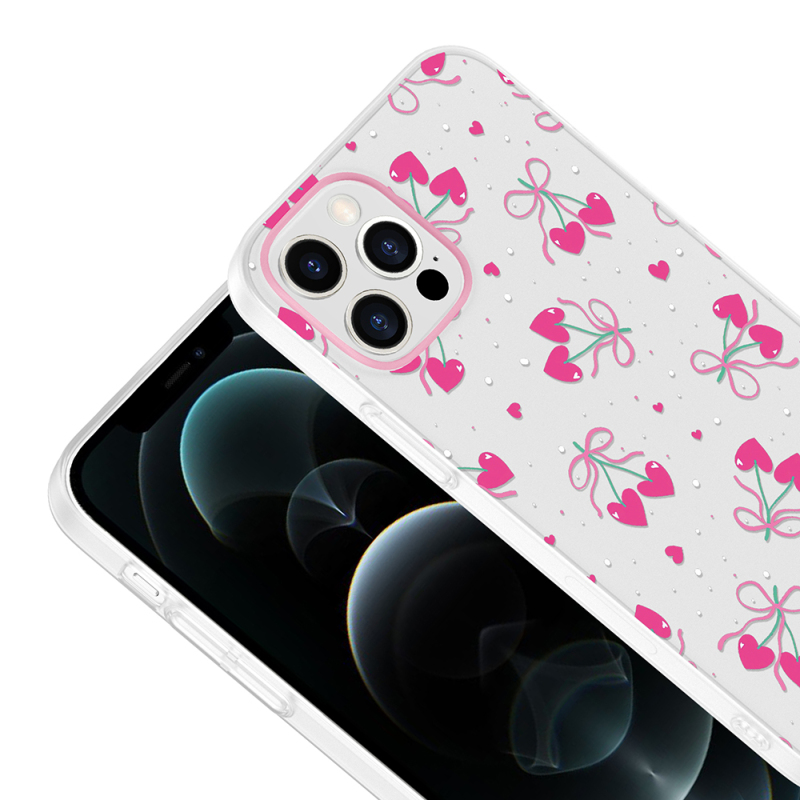 Apple iPhone 12 Case with Camera Protector, Patterned Zore Clip Cover - 10