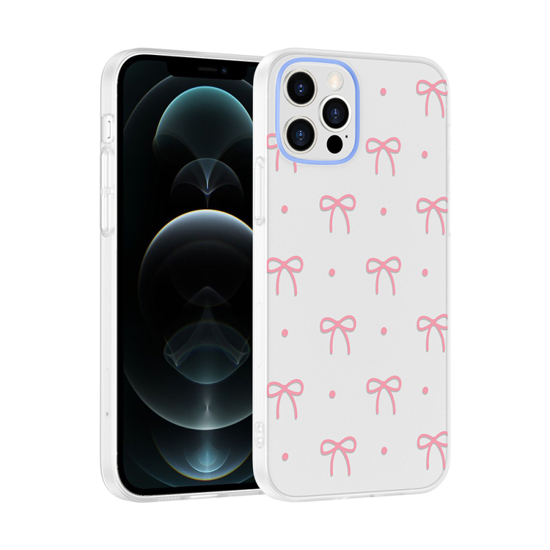 Apple iPhone 12 Case with Camera Protector, Patterned Zore Clip Cover - 3