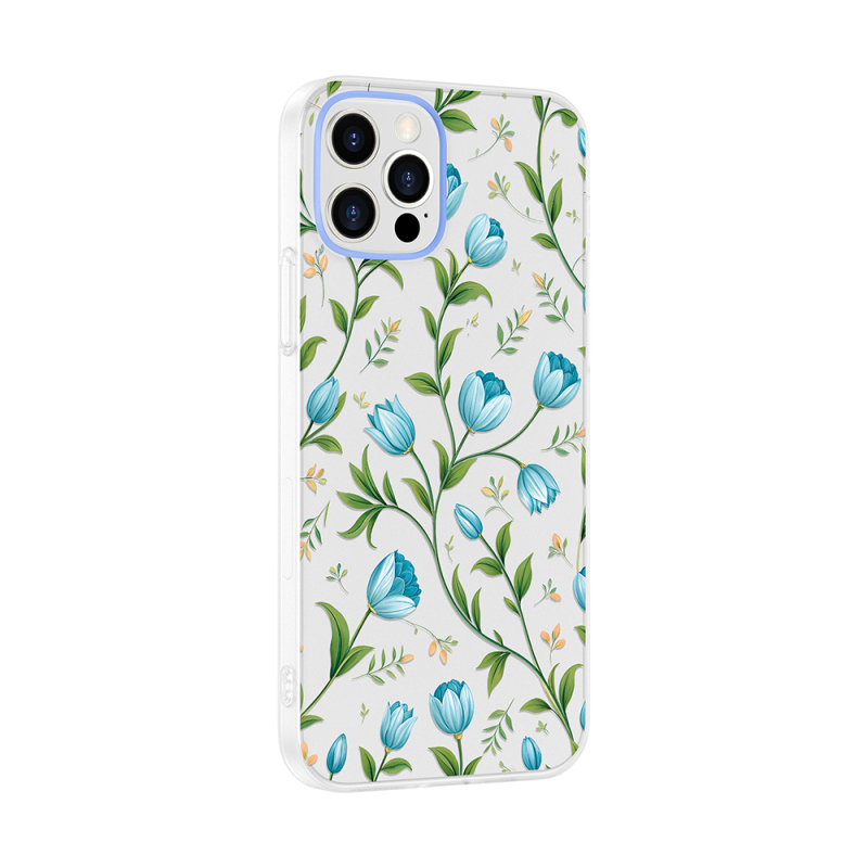 Apple iPhone 12 Case with Camera Protector, Patterned Zore Clip Cover - 8