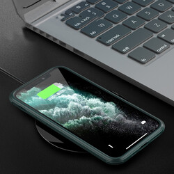 Apple iPhone 12 Case Zore Dor Silicon Tempered Glass Cover - 7