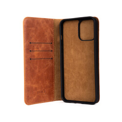 Apple iPhone 12 Case Zore Genuine Leather Multi Cüzdan Case - 5