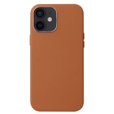 Apple iPhone 12 Case Zore Leathersafe Wireless Cover - 1