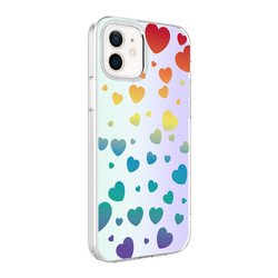 Apple iPhone 12 Case Zore M-Blue Patterned Cover - 5