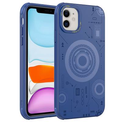 Apple iPhone 12 Case Zore Wireless Charging Patterned Hot Cover - 9