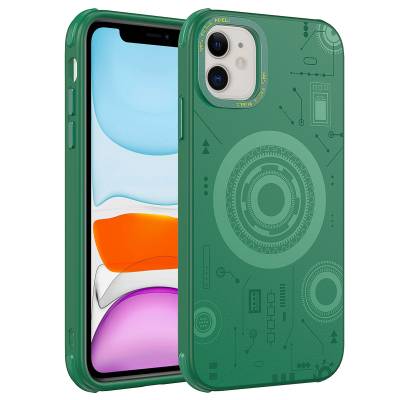 Apple iPhone 12 Case Zore Wireless Charging Patterned Hot Cover - 7