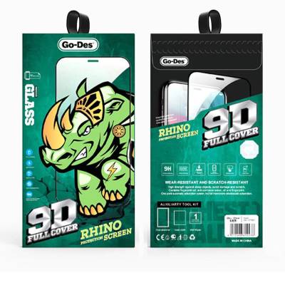 Apple iPhone 12 Go Des 9D Full Cover Tempered Glass Screen Protector - 3