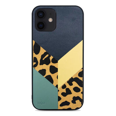 Apple iPhone 12 Kılıf Kajsa Glamorous Serisi Leopard Combo Kapak - 9