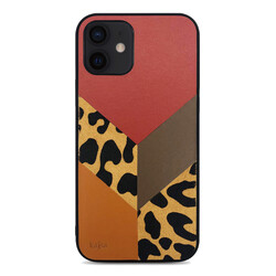 Apple iPhone 12 Kılıf Kajsa Glamorous Serisi Leopard Combo Kapak - 10