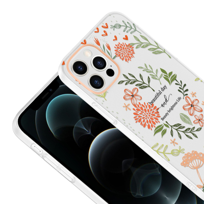 Apple iPhone 12 Kılıf Kamera Korumalı Desenli Zore Klip Kapak - 9