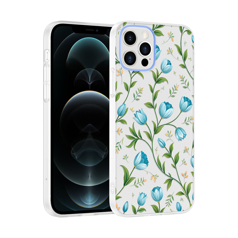 Apple iPhone 12 Kılıf Kamera Korumalı Desenli Zore Klip Kapak - 4