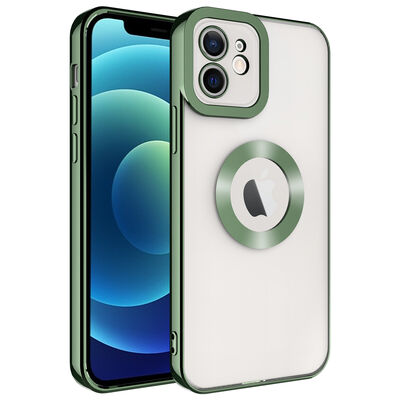 Apple iPhone 12 Kılıf Kamera Korumalı Logo Gösteren Zore Omega Kapak - 10