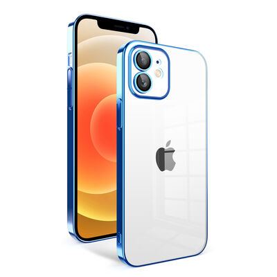 Apple iPhone 12 Kılıf Kamera Korumalı Renkli Çerçeveli Zore Garaj Kapak - 4