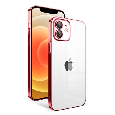 Apple iPhone 12 Kılıf Kamera Korumalı Renkli Çerçeveli Zore Garaj Kapak - 7