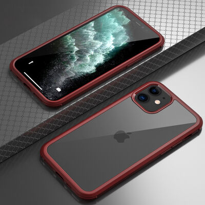 Apple iPhone 12 Kılıf Zore Dor Silikon Temperli Cam Kapak - 2