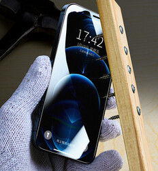 Apple iPhone 12 Mini Zore Fit Hard Matte Privacy Glass Screen Protector - 3