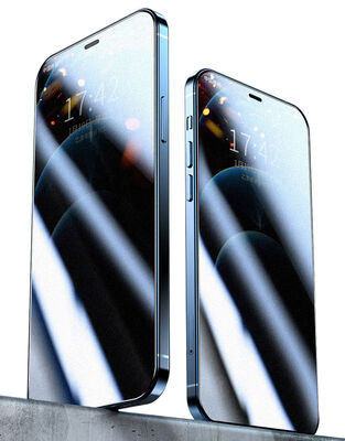Apple iPhone 12 Mini Zore Fit Hard Matte Privacy Glass Screen Protector - 12