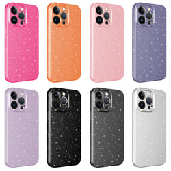 Apple iPhone 12 Pro Case Camera Protected Glittery Luxury Zore Cotton Cover - 2