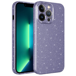 Apple iPhone 12 Pro Case Camera Protected Glittery Luxury Zore Cotton Cover - 9