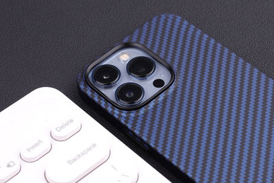 Apple iPhone 12 Pro Case Carbon Fiber Look Zore Karbono Cover - 6