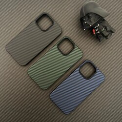 Apple iPhone 12 Pro Case Carbon Fiber Look Zore Karbono Cover - 10
