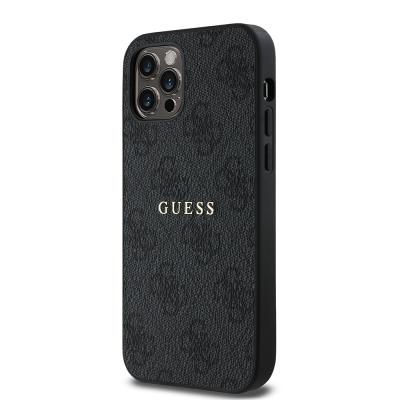 Apple iPhone 12 Pro Case Guess Original Licensed Magsafe Charging Featured 4G Patterned Text Logo Cover - 3