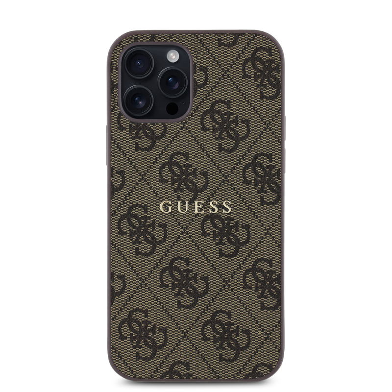 Apple iPhone 12 Pro Case Guess Original Licensed Magsafe Charging Featured 4G Patterned Text Logo Cover - 12