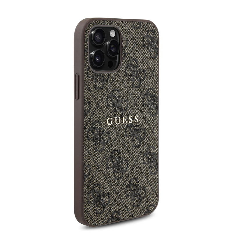 Apple iPhone 12 Pro Case Guess Original Licensed Magsafe Charging Featured 4G Patterned Text Logo Cover - 13