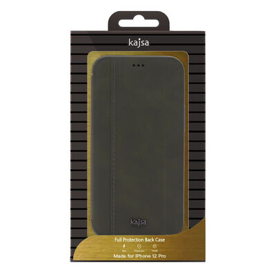 Apple iPhone 12 Pro Case Kajsa Dale Series Parallel PU Folio Cover Case - 2