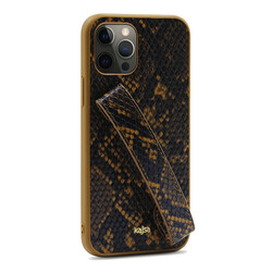 Apple iPhone 12 Pro Case Kajsa Glamorous Series Snake Handstrap Cover - 11