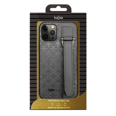 Apple iPhone 12 Pro Case Kajsa Neo Clasic Series Mono K Strap Cover - 2