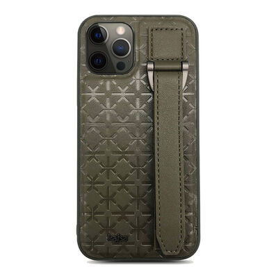 Apple iPhone 12 Pro Case Kajsa Neo Clasic Series Mono K Strap Cover - 6