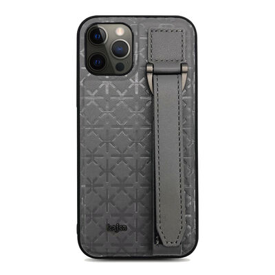 Apple iPhone 12 Pro Case Kajsa Neo Clasic Series Mono K Strap Cover - 8