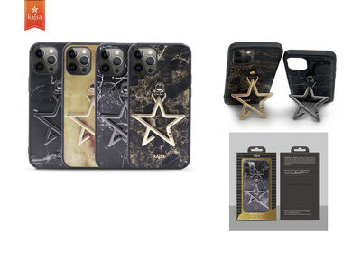 Apple iPhone 12 Pro Case Kajsa Starry Series Marble Cover - 5