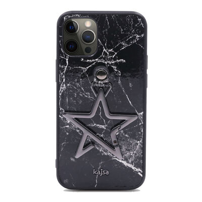 Apple iPhone 12 Pro Case Kajsa Starry Series Marble Cover - 8