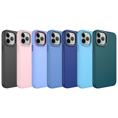 Apple iPhone 12 Pro Case Metal Frame and Button Design Silicone Zore Luna Cover - 2