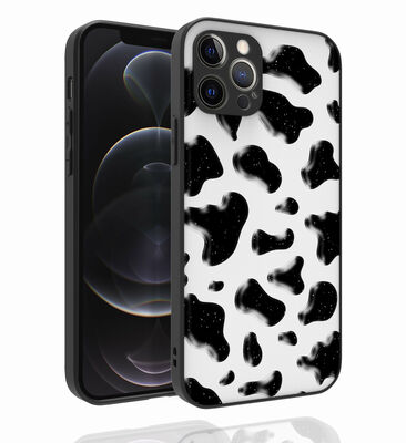Apple iPhone 12 Pro Case Patterned Camera Protected Glossy Zore Nora Cover - 4
